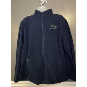 Crossland Jacket Mens 2XL Blue Full Zip Fleece Griffin Health Logo Embroidered